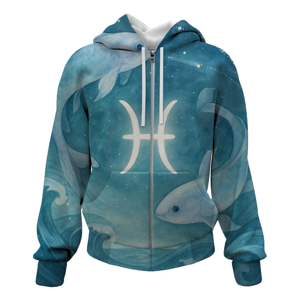 Pisces Tidal Constellation Dream pullover hoodies