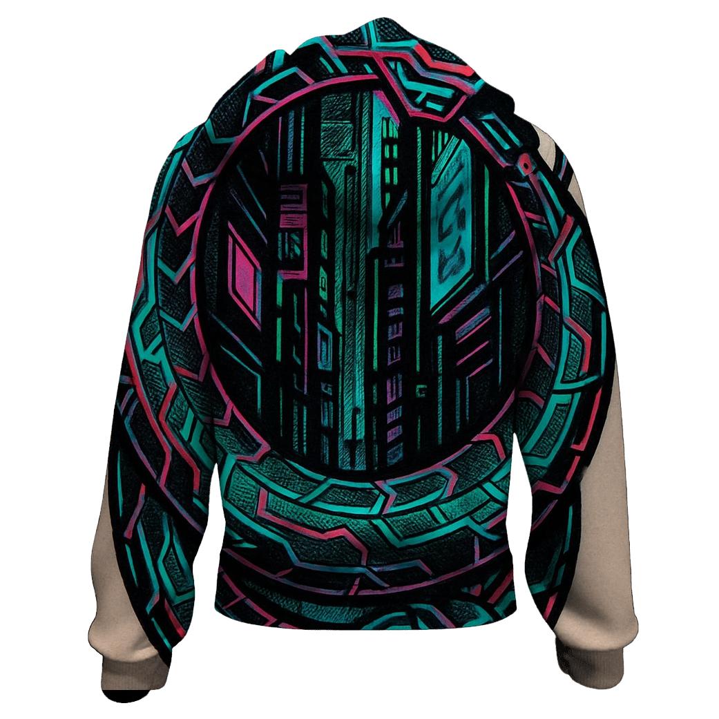 Neon Alley Cyber Ouroboros hoodie styles