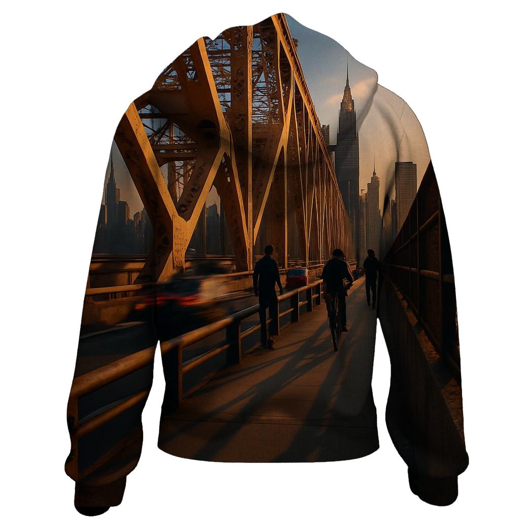 Queensboro Bridge Sunset Commute heavyweight hoodies