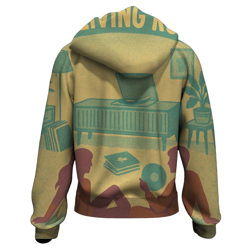 Retro Vinyl Listening Party Cover graphic hoodies