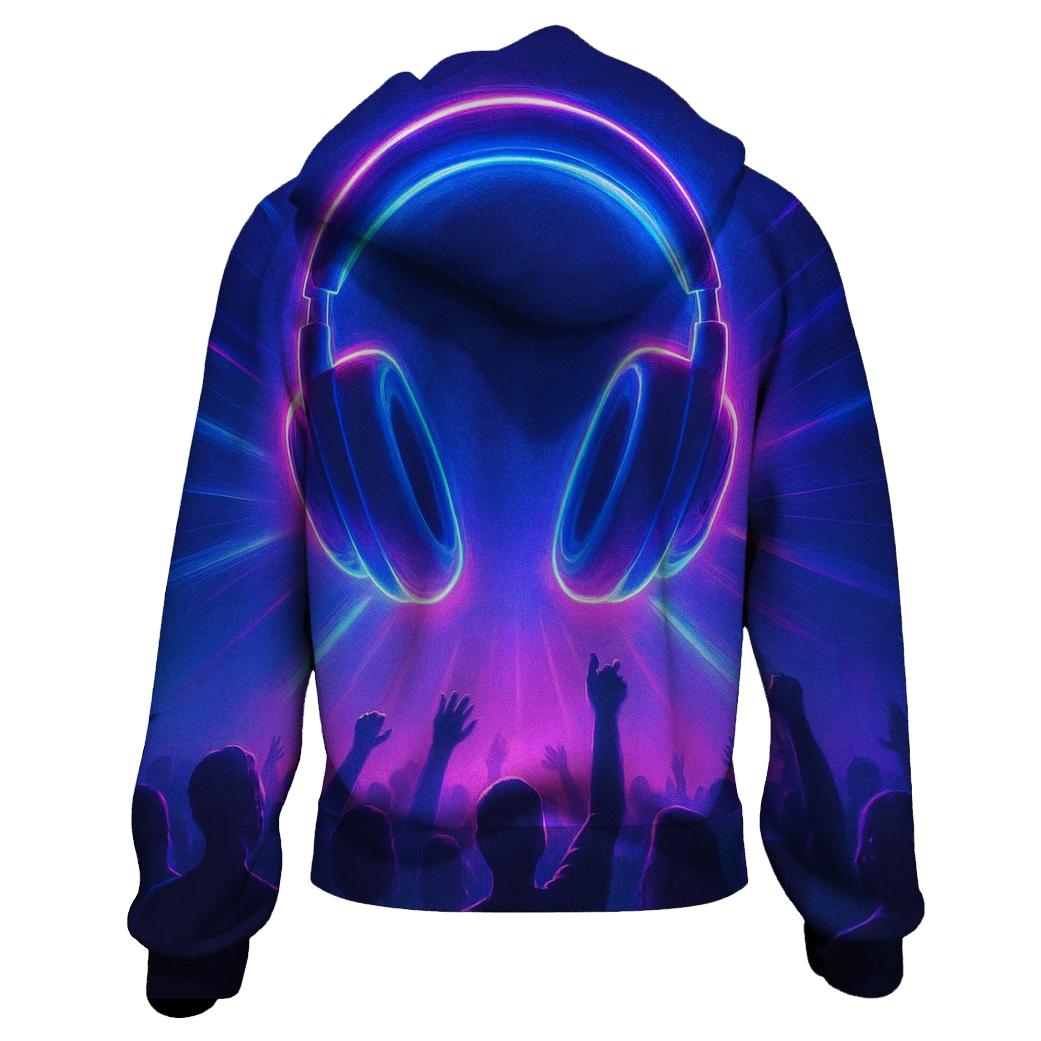 Holographic Headphone Halo heavyweight hoodies