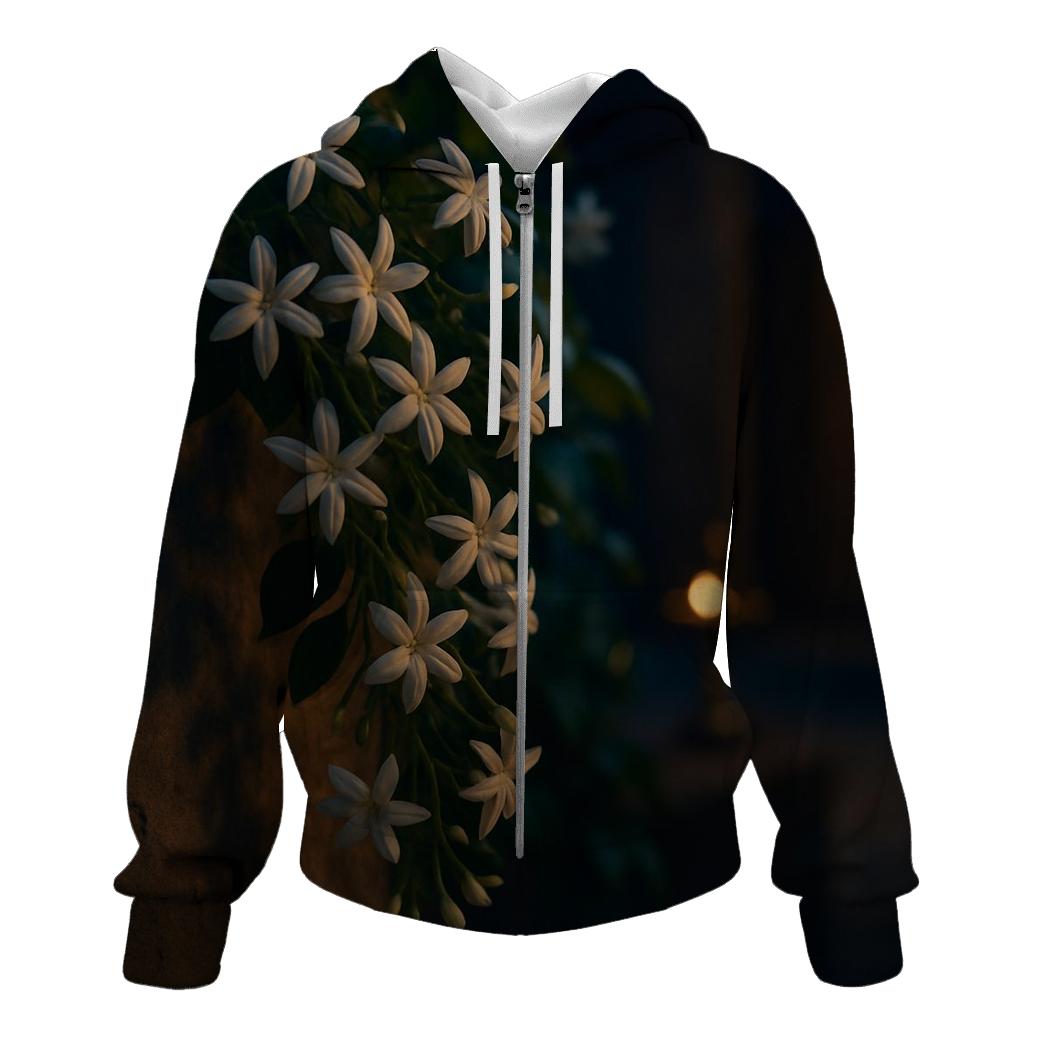 Night Fragrant Jasmine Courtyard lightweight hoodies