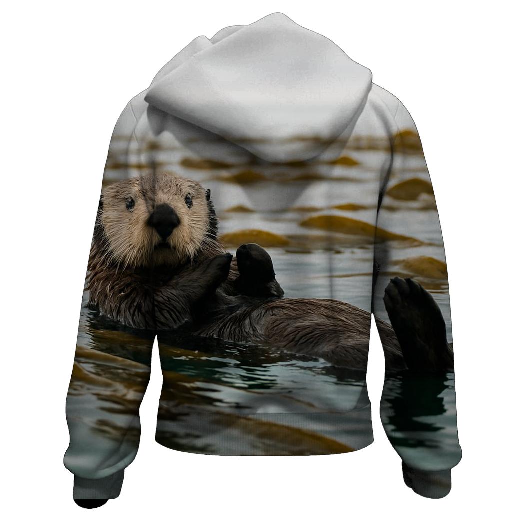 Kelp Forest Glide Sea Otter hoodie designs