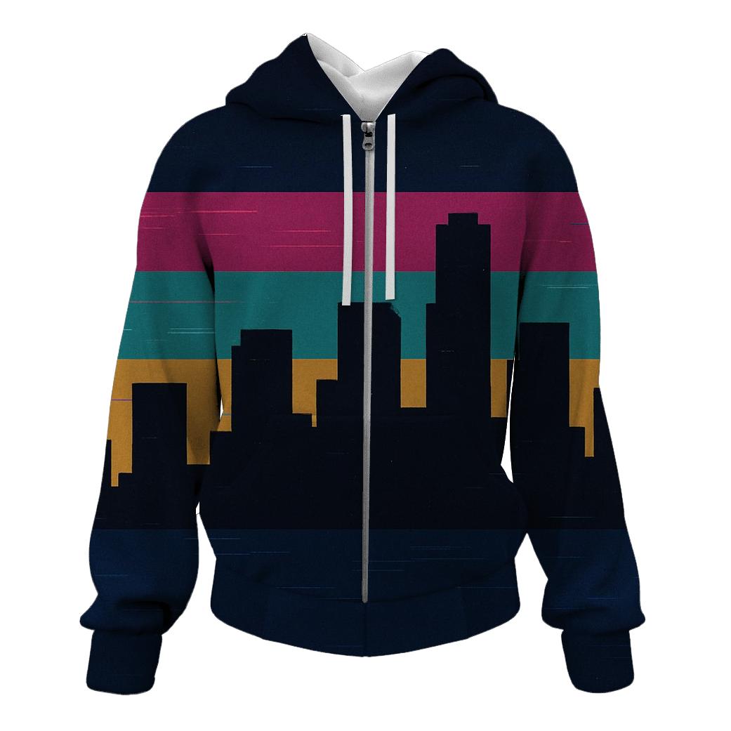 VHS Sunset City Bands embroidered hoodies