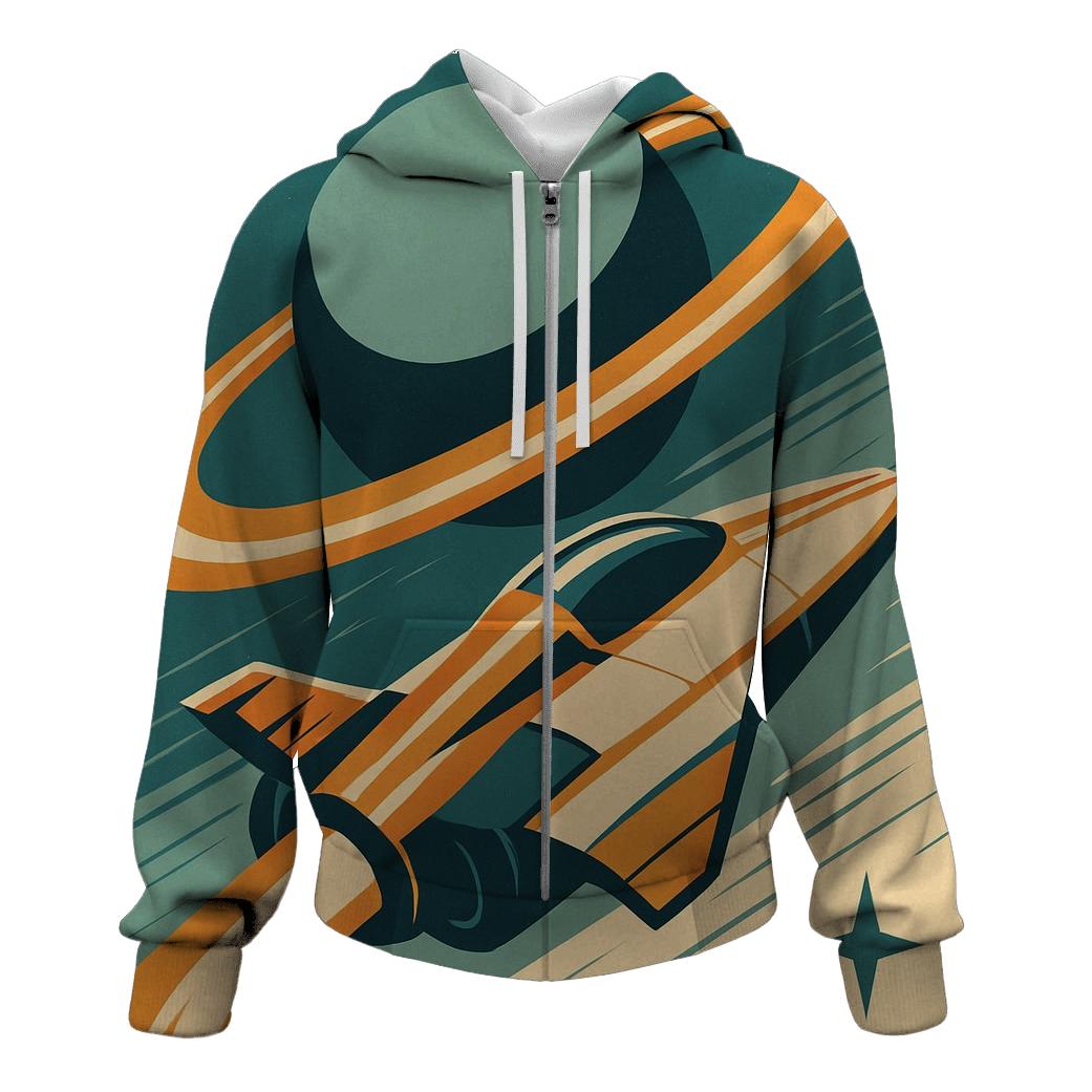 Retro Orbit Racer designer hoodies