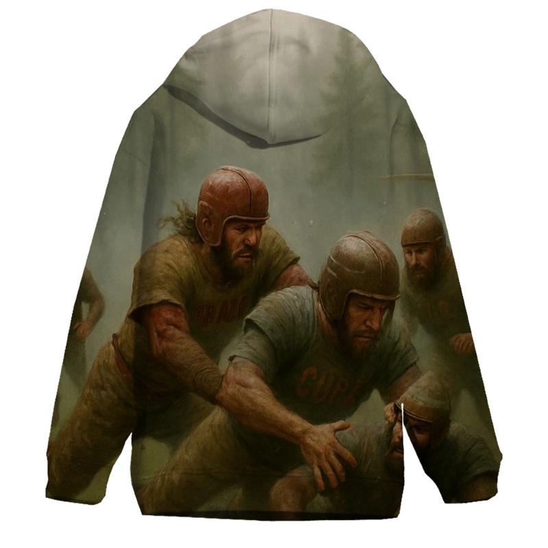 Forest Mist Gridiron Braves Against Cubs zip-up hoodies