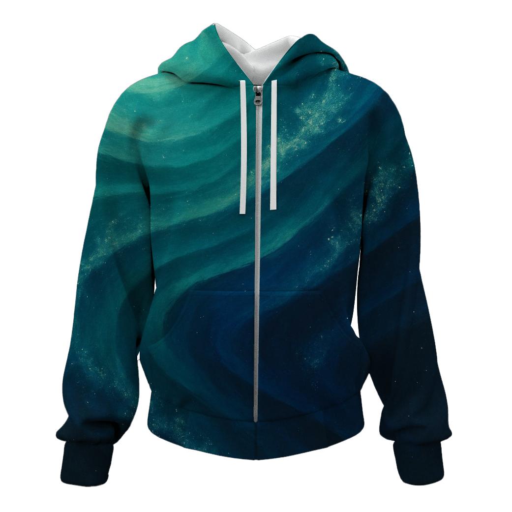 Cosmic Reef Flow graphic hoodies