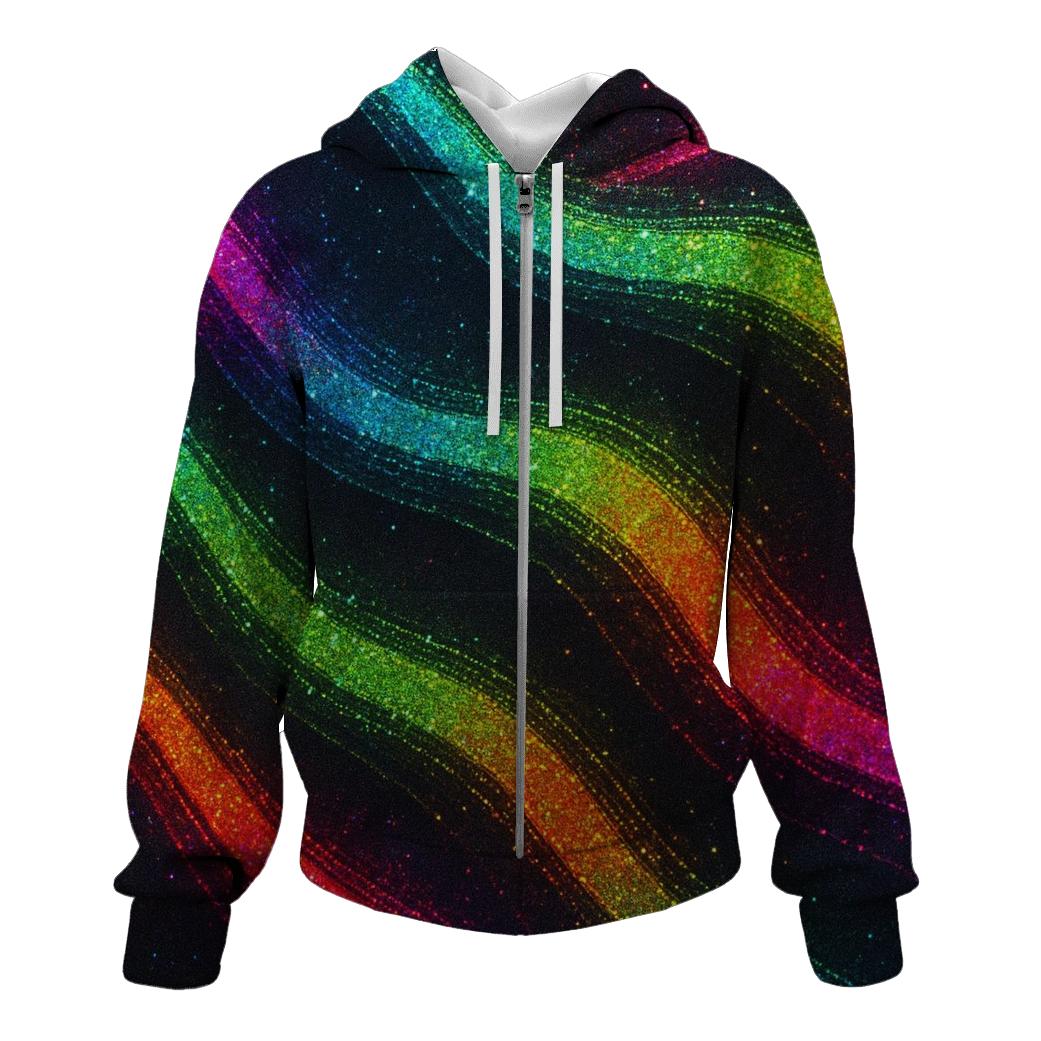 Neon Mirage Shimmer Wave lightweight hoodies
