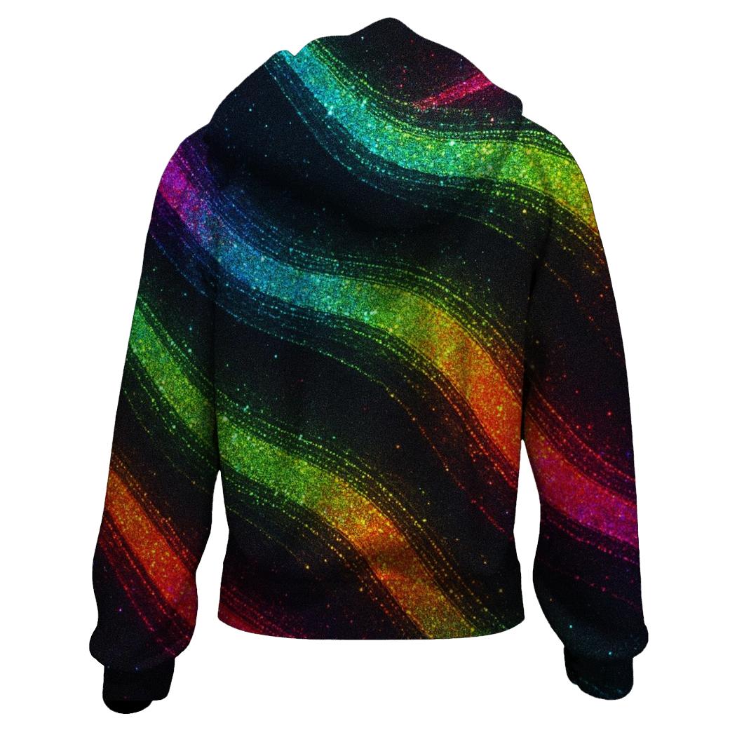 Neon Mirage Shimmer Wave lightweight hoodies