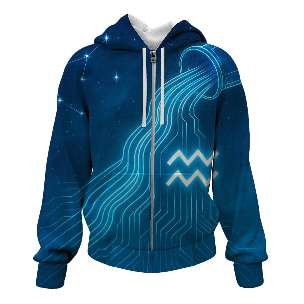 Aquarius Cosmic Water Circuit custom hoodies