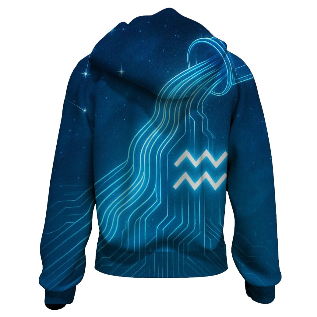 Aquarius Cosmic Water Circuit custom hoodies