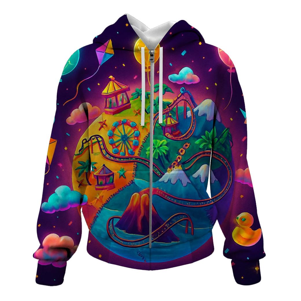 Patchwork Planet Carnival pullover hoodies