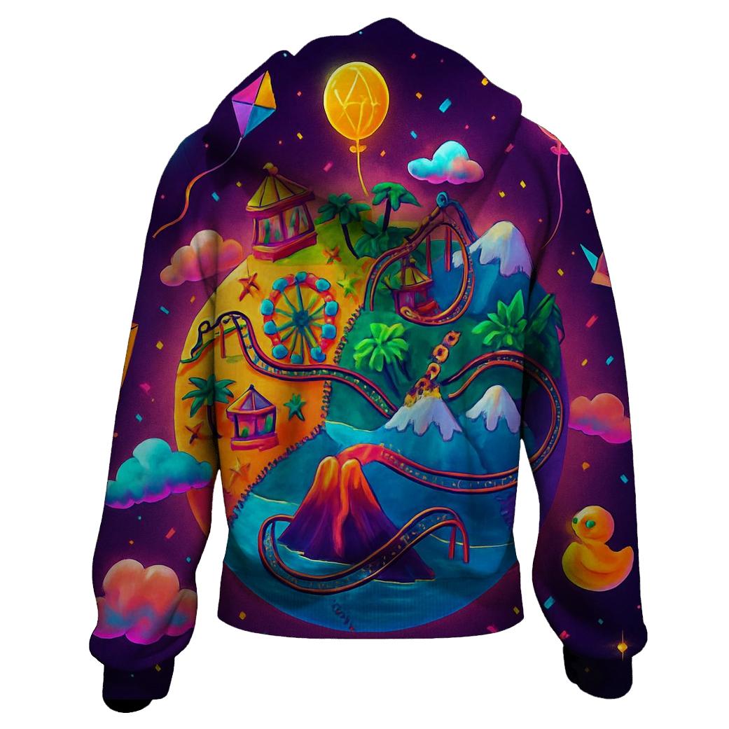 Patchwork Planet Carnival pullover hoodies