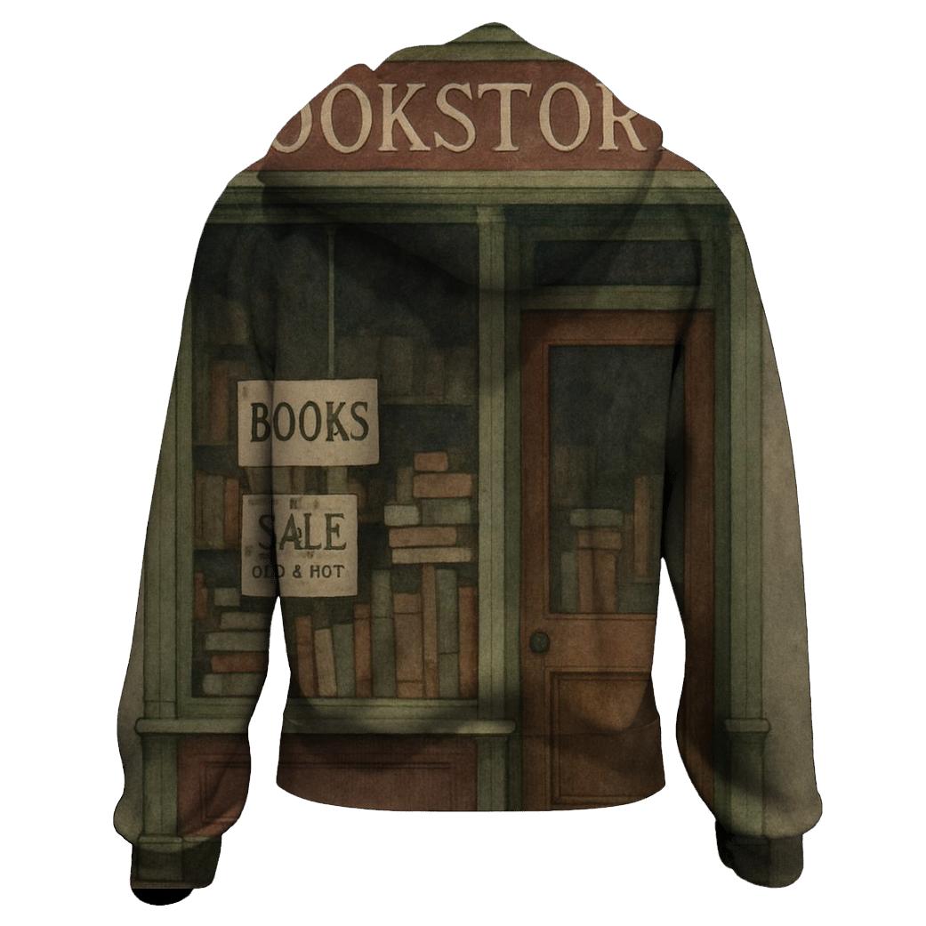 Vintage Bookstore Window Display hoodie styles