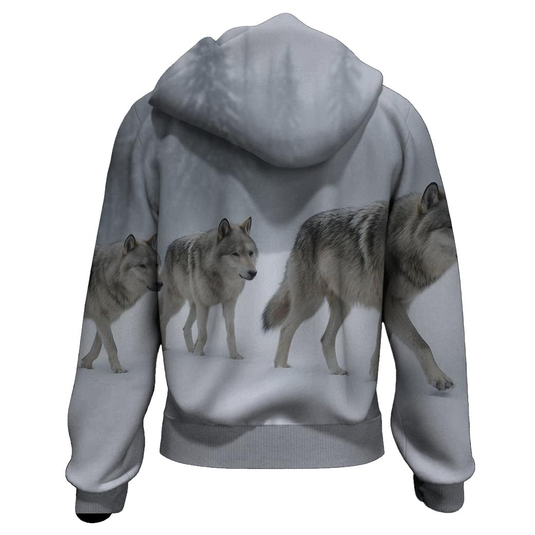Pack Ascent Gray Wolves Snow Slope hoodie styles