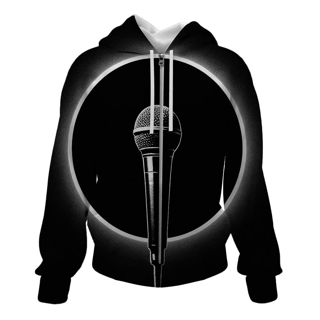 Minimalist Microphone Eclipse custom hoodies