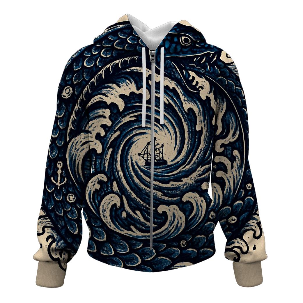 Ocean Maelstrom Leviathan Ouroboros pullover hoodies