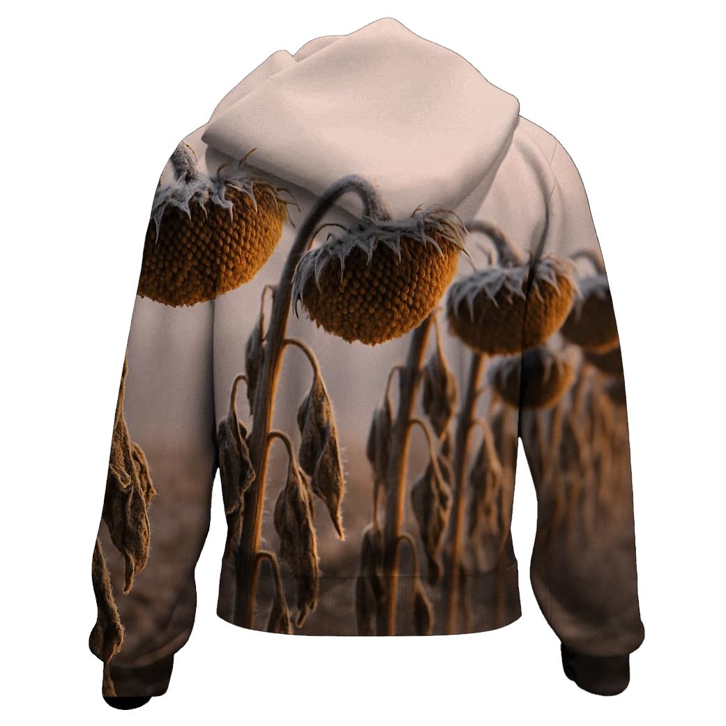 Frost On Forgotten Sunflowers pullover hoodies