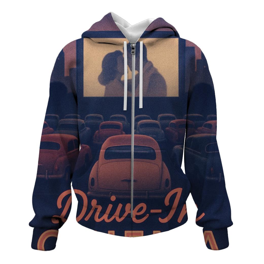 Retro City Drive In Cinema Scene hoodie styles