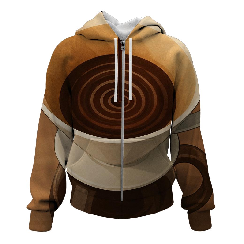Spiral Pour Cascade embroidered hoodies
