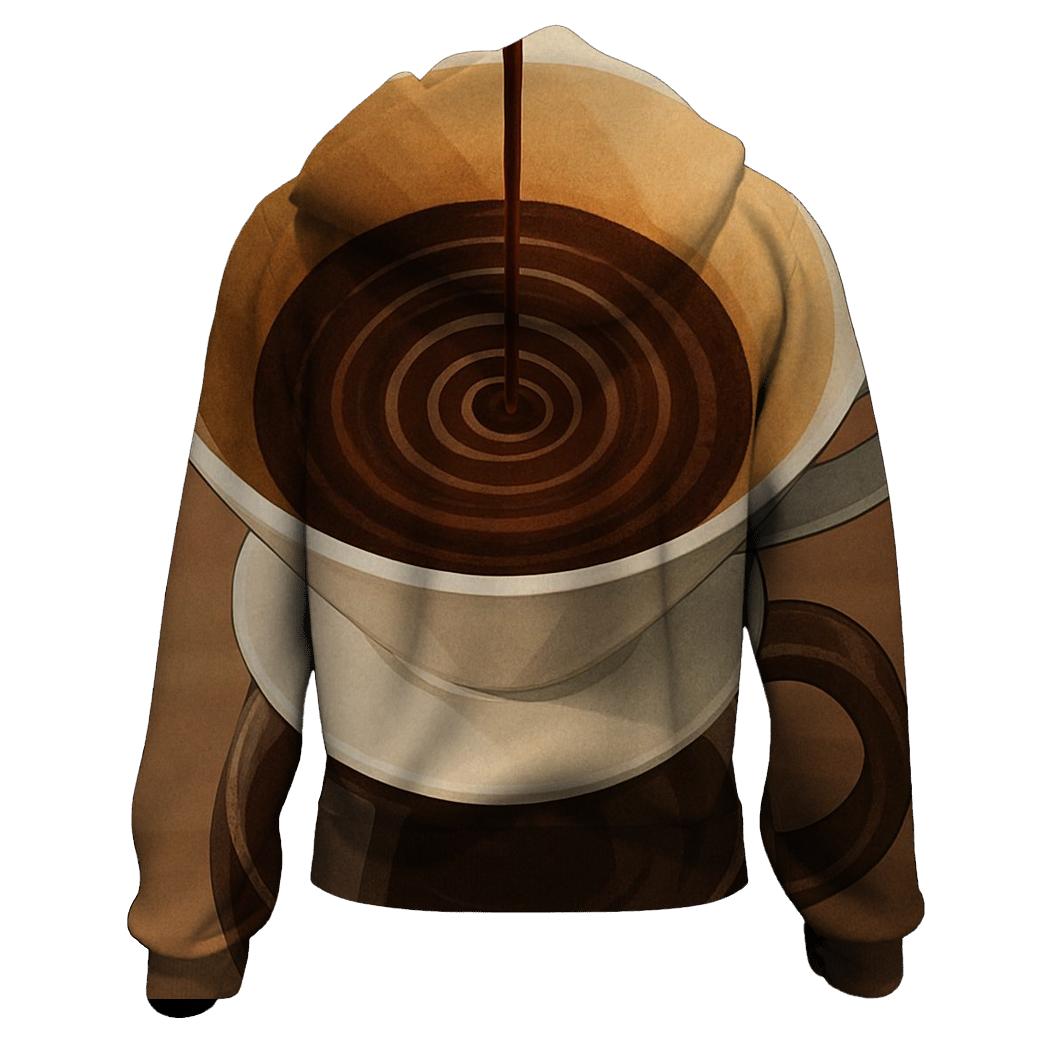 Spiral Pour Cascade embroidered hoodies