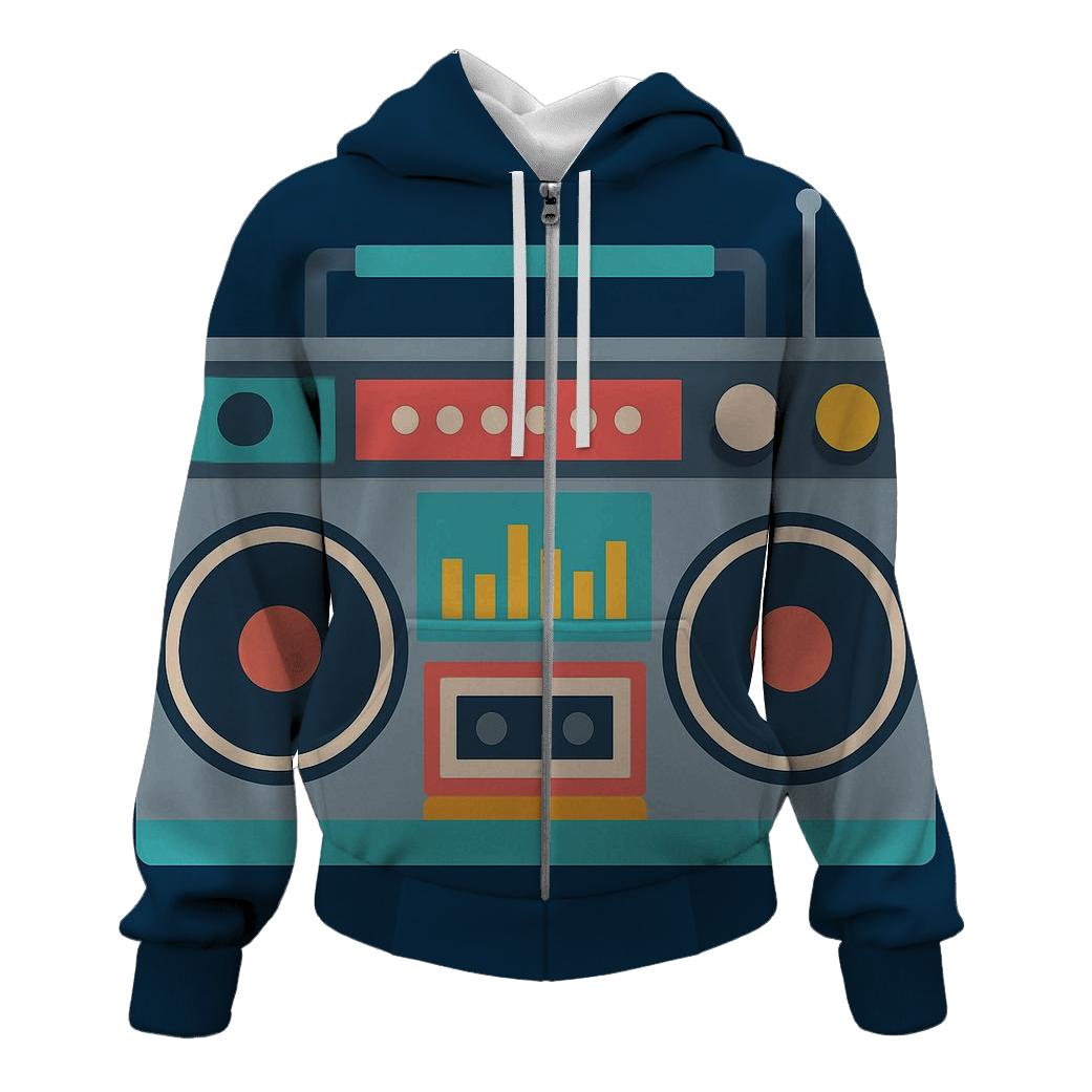 Chromatic Boombox Front custom hoodies
