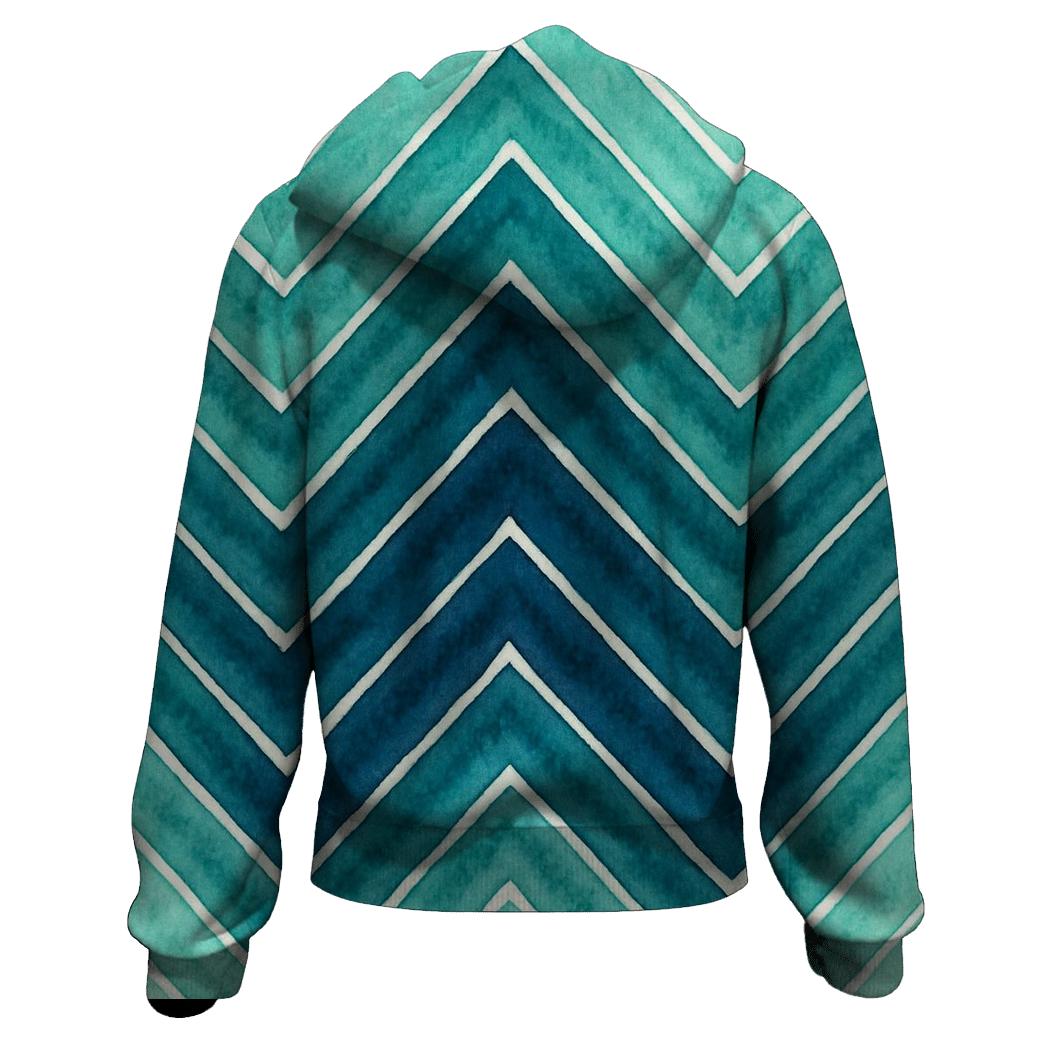 Chevron Aurora Accordion Fold hoodies fashion