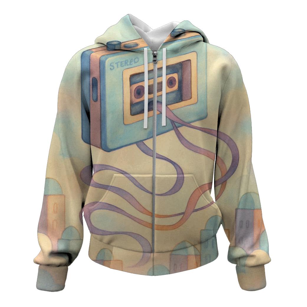 Soft Pastel Walkman Dreamscape designer hoodies