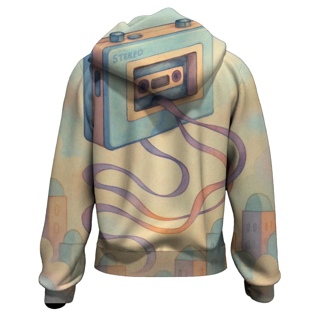 Soft Pastel Walkman Dreamscape designer hoodies