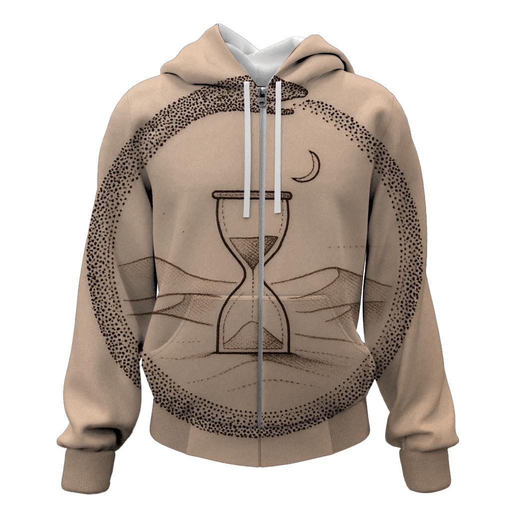 Desert Hourglass Sand Ouroboros printed hoodies