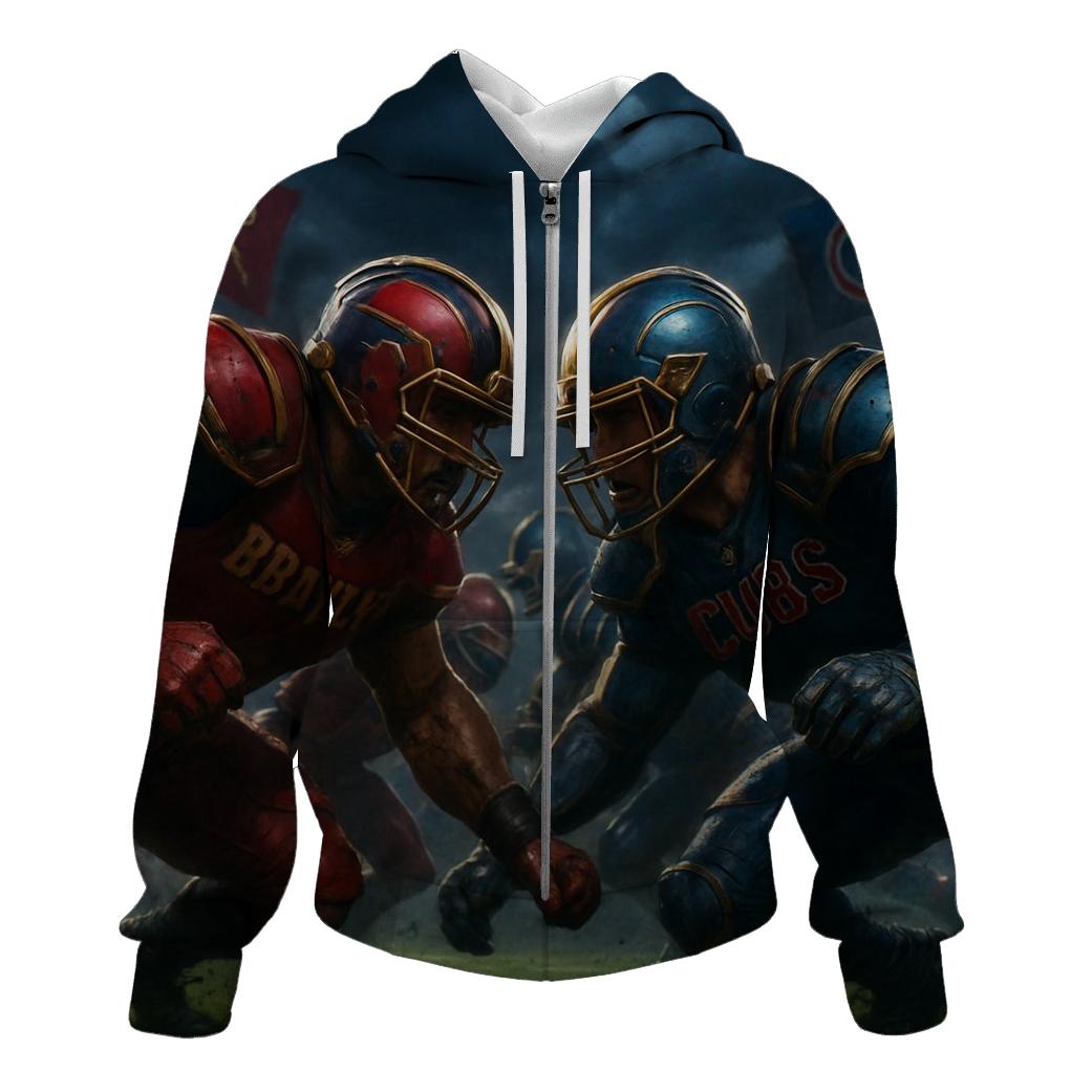 Gridiron Thunder Clash Braves Versus Cubs hoodie designs