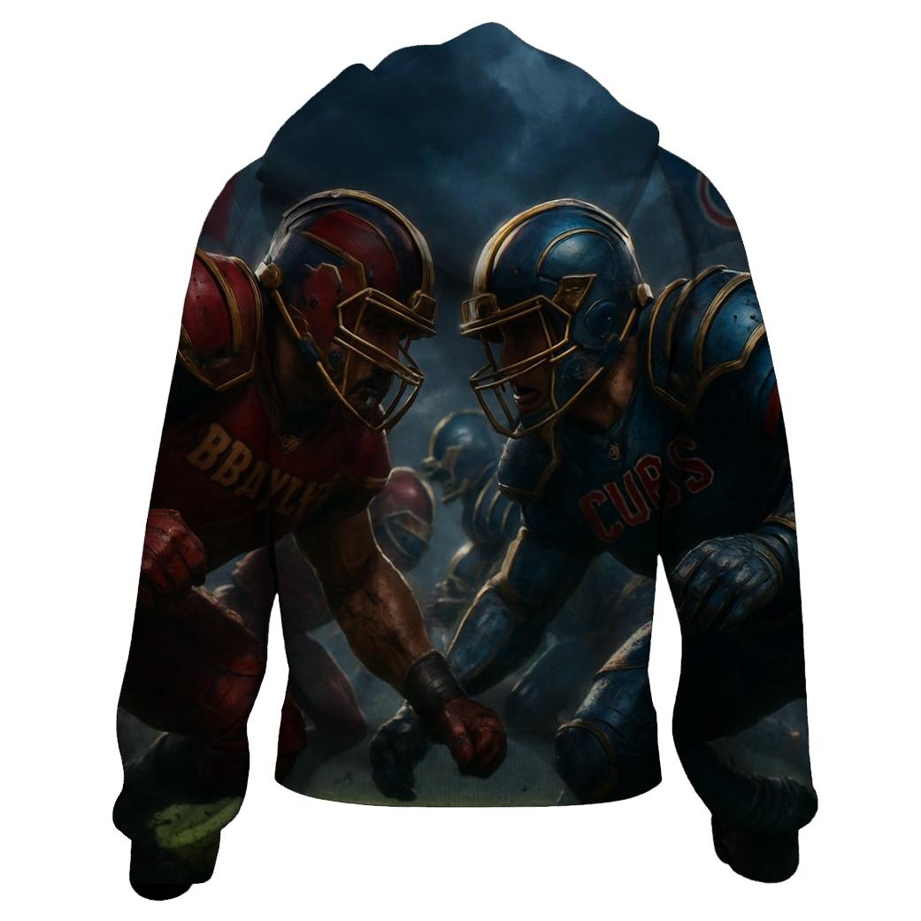 Gridiron Thunder Clash Braves Versus Cubs hoodie designs