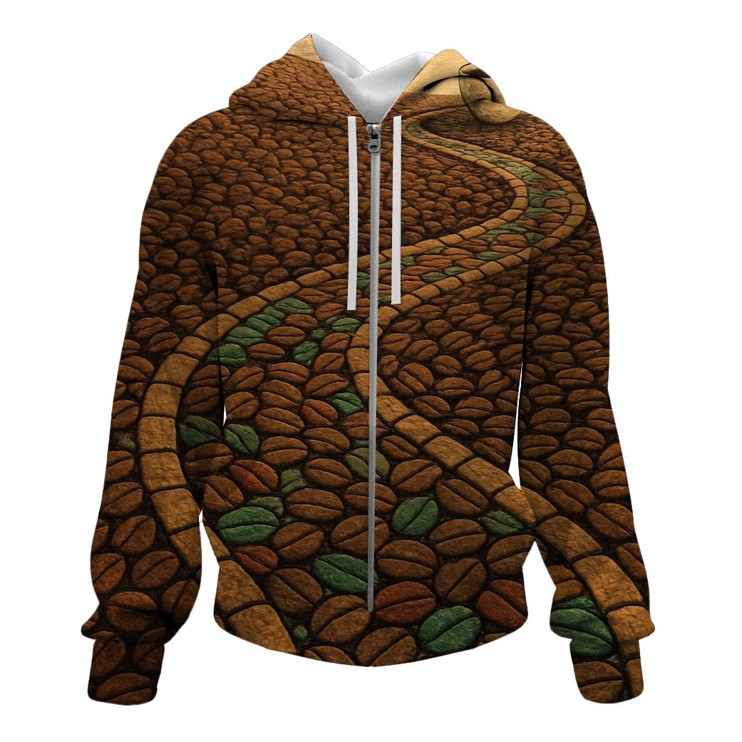 Bean Mosaic Pathway custom hoodies