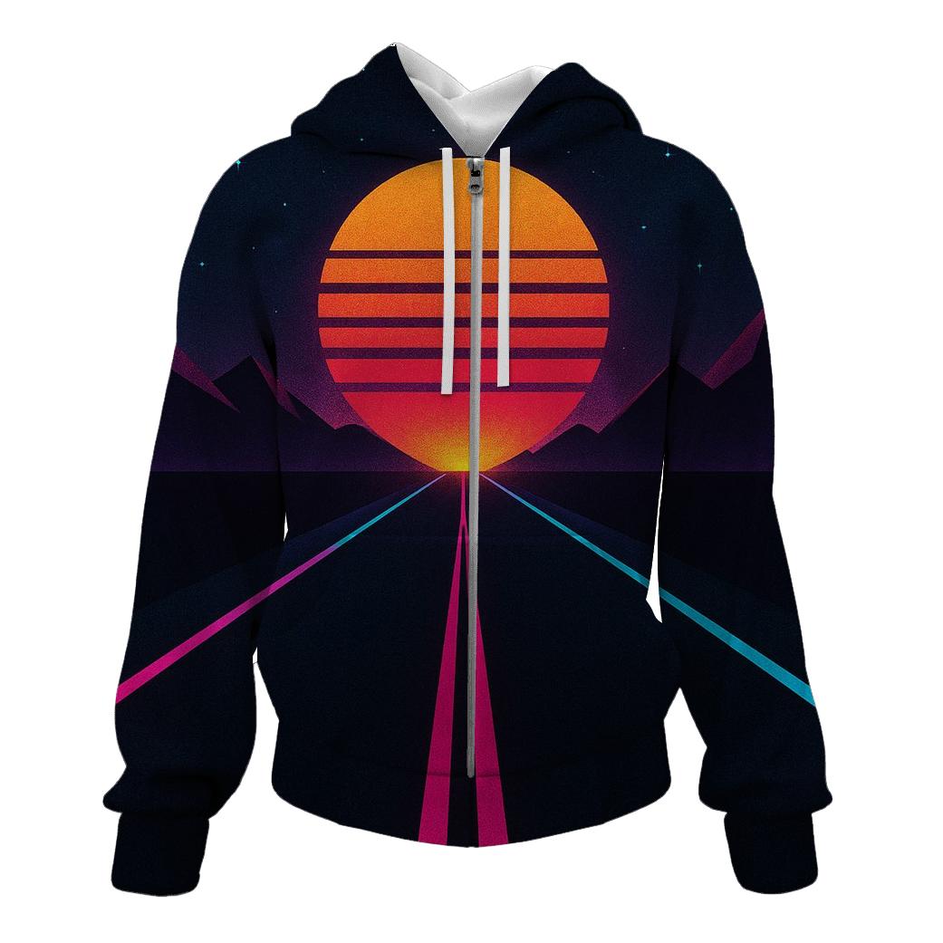 Neon Highway Night Run lightweight hoodies
