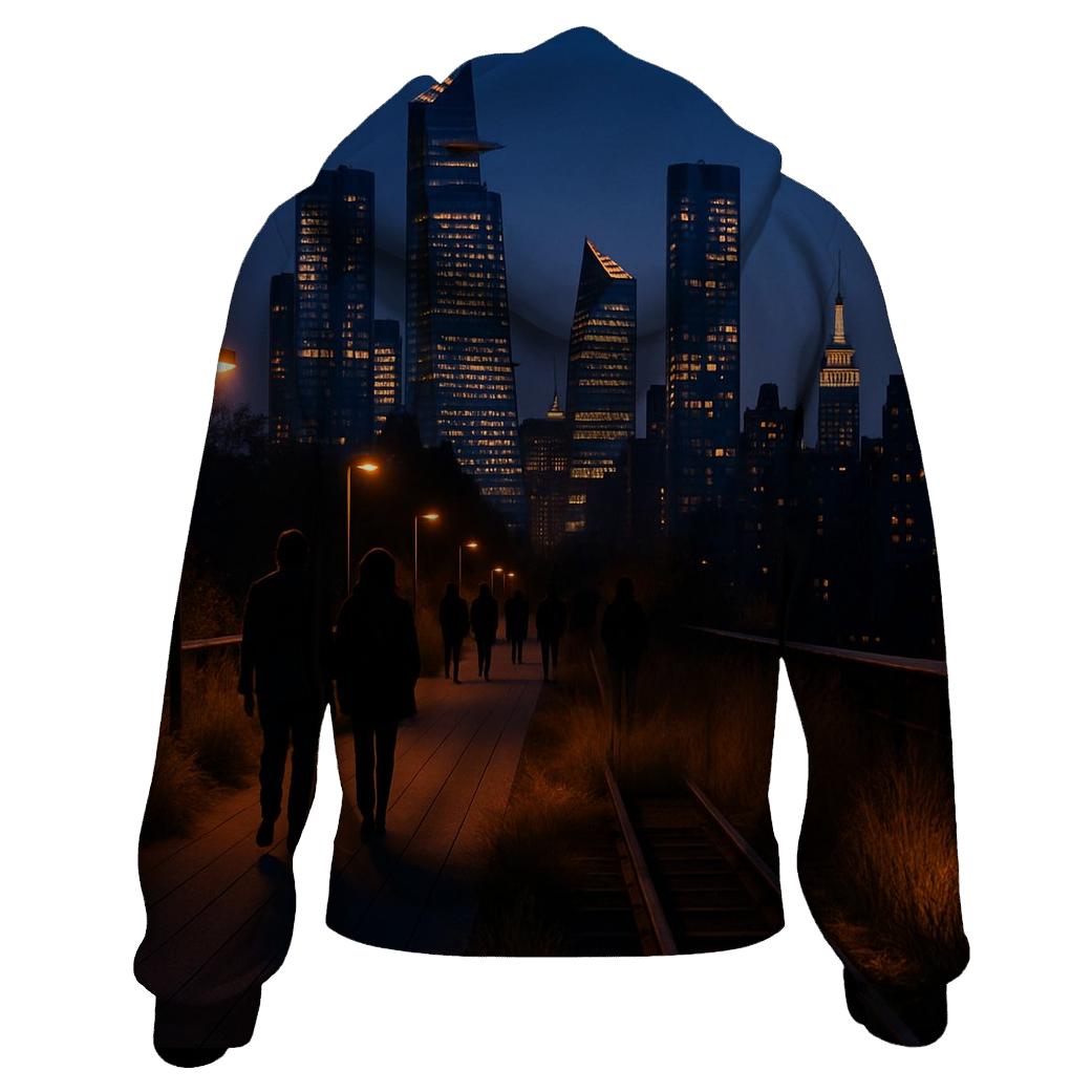 Hudson Yards High Line Twilight View premium hoodies