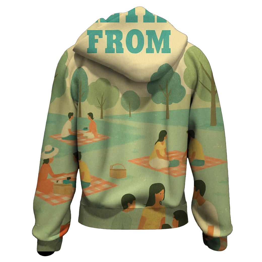 Retro Picnic Park Postcard custom hoodies