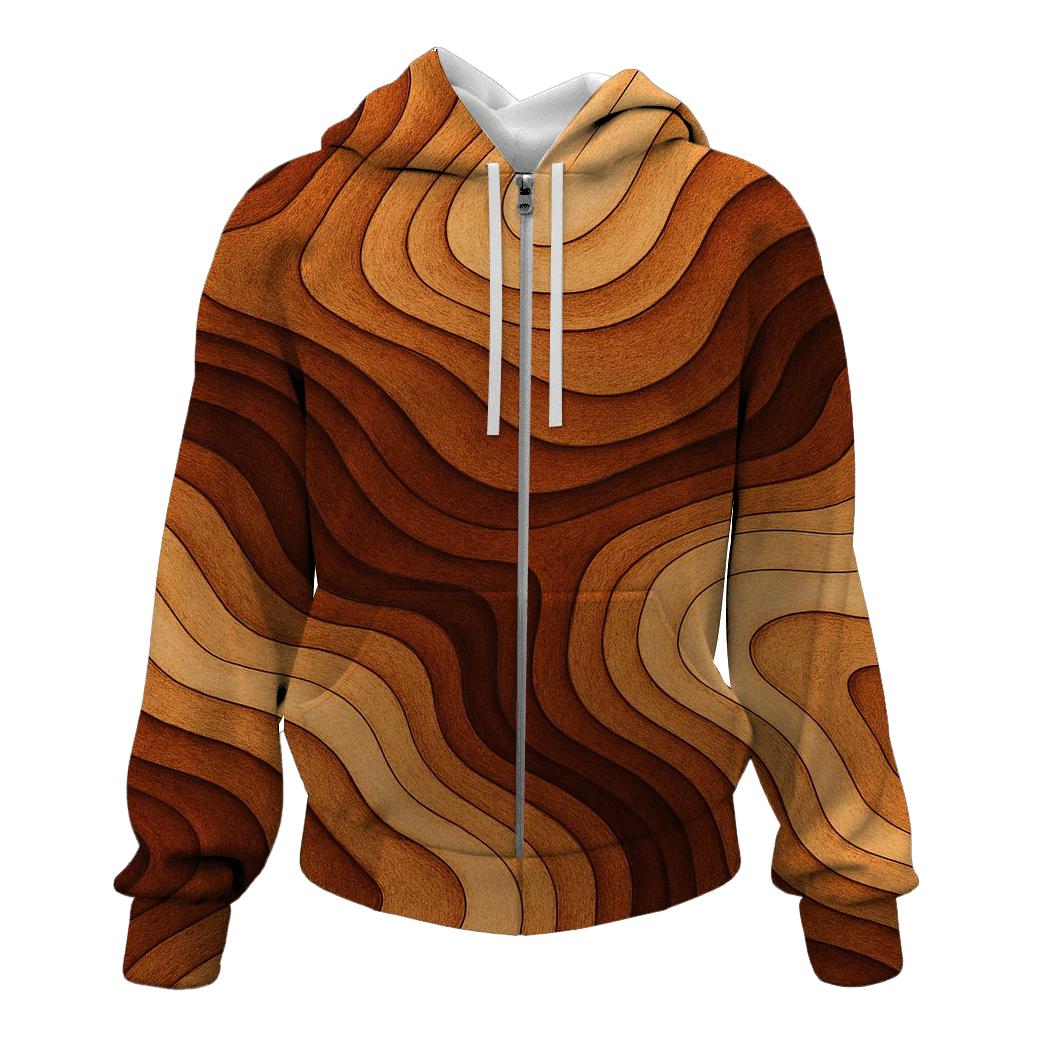 Crema Topographic Lines embroidered hoodies