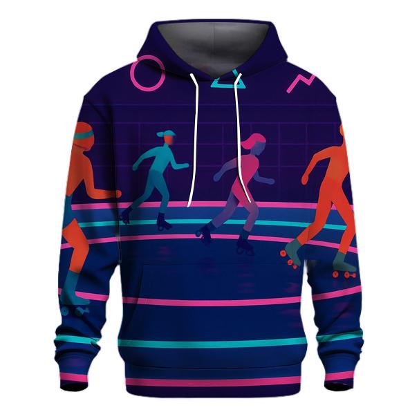 Neon Roller Rink Night premium hoodies