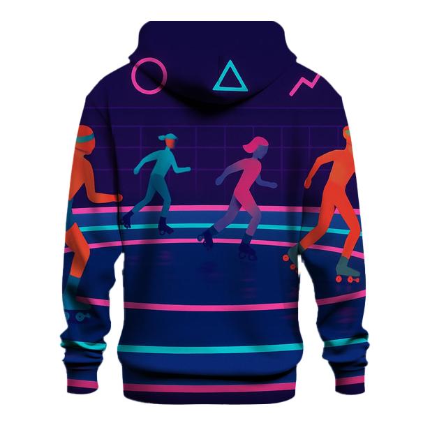 Neon Roller Rink Night premium hoodies