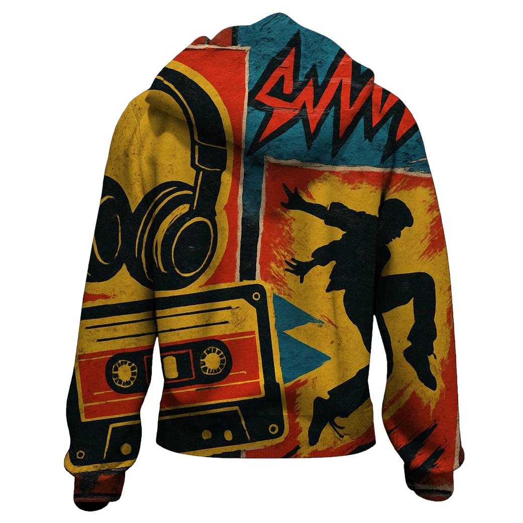 Street Poster Mashup Wall zip-up hoodies