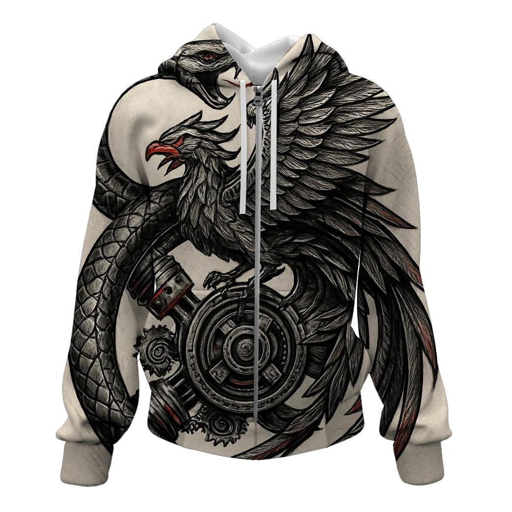 Mechanical Phoenix Ouroboros Engine hoodie designs