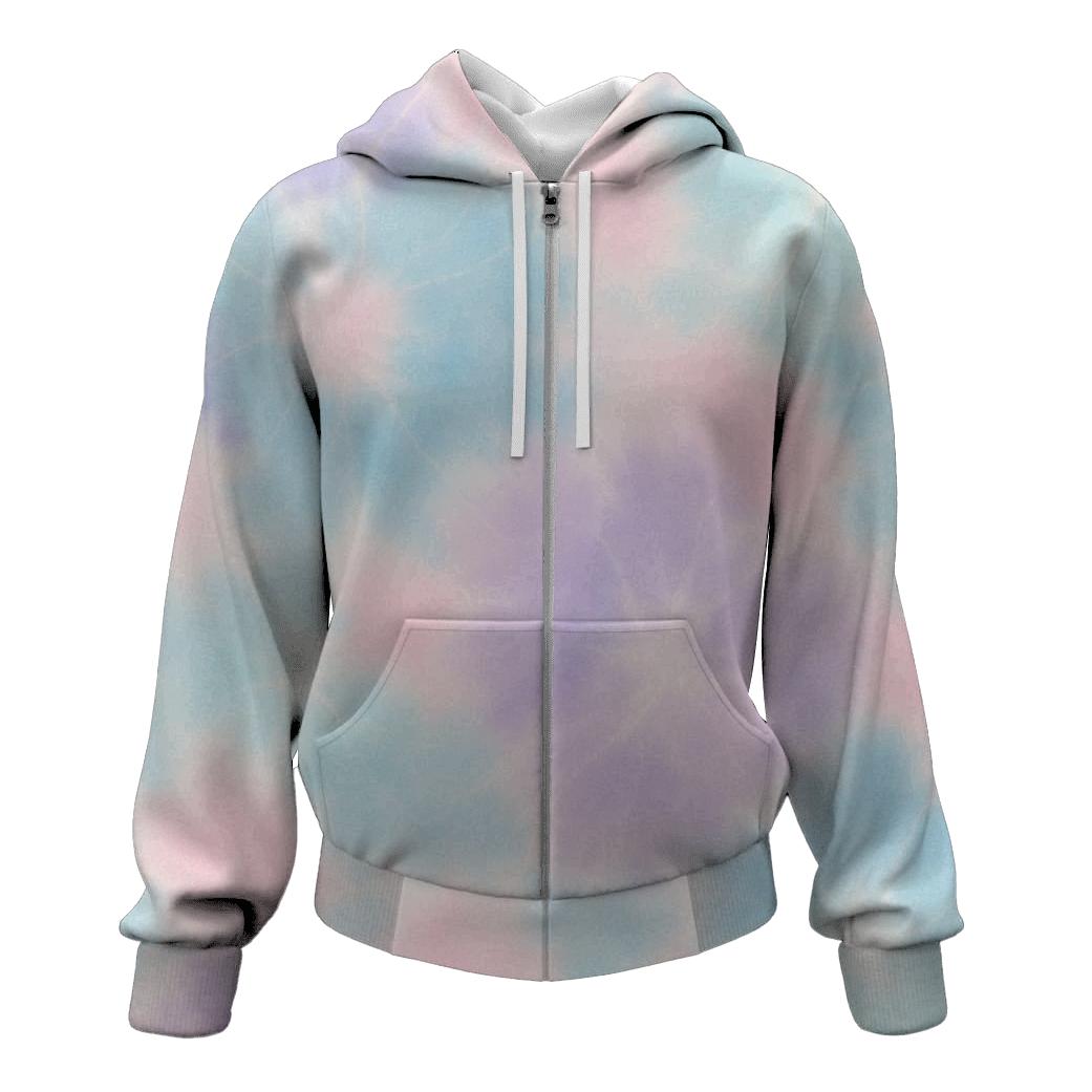 Pastel Nebula Crumple Field premium hoodies
