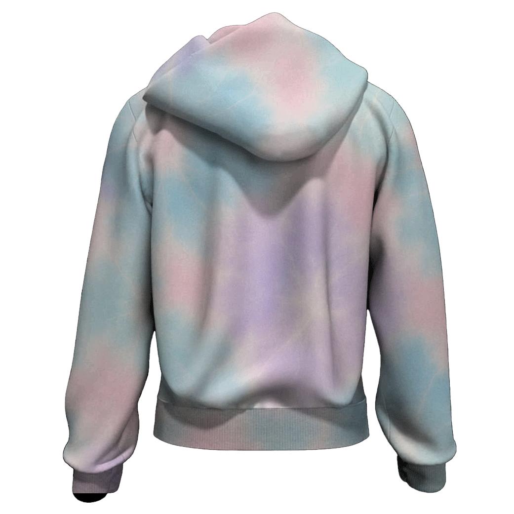 Pastel Nebula Crumple Field premium hoodies