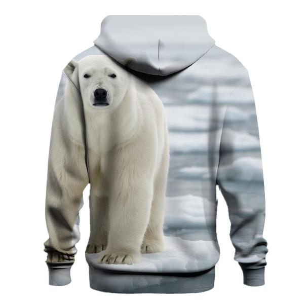 Ice Floe Sentinel Polar Bear designer hoodies