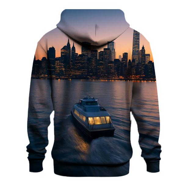 Hudson River Ferry Dawn Approach premium hoodies