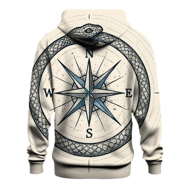 Celestial Circuit Ouroboros Compass lightweight hoodies