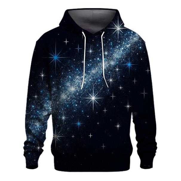 Celestial Glitter Cascade zip-up hoodies