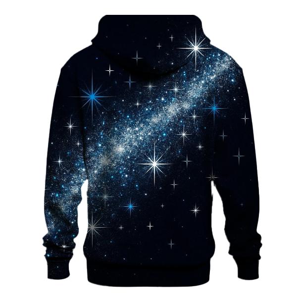 Celestial Glitter Cascade zip-up hoodies