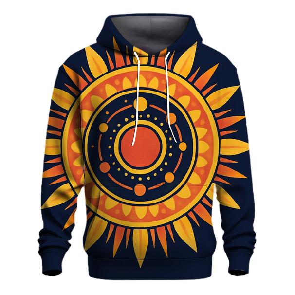 Solar Bloom Mandala designer hoodies
