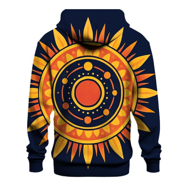 Solar Bloom Mandala designer hoodies